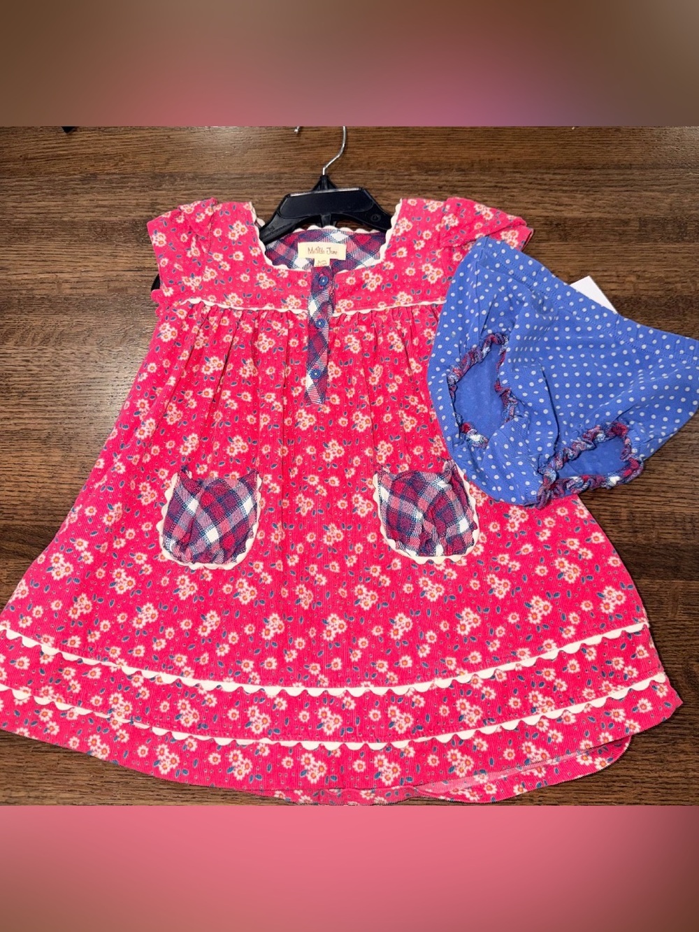 Matilda Jane Evelyn Corduroy Dress & Bloomers Size 18-24 mos